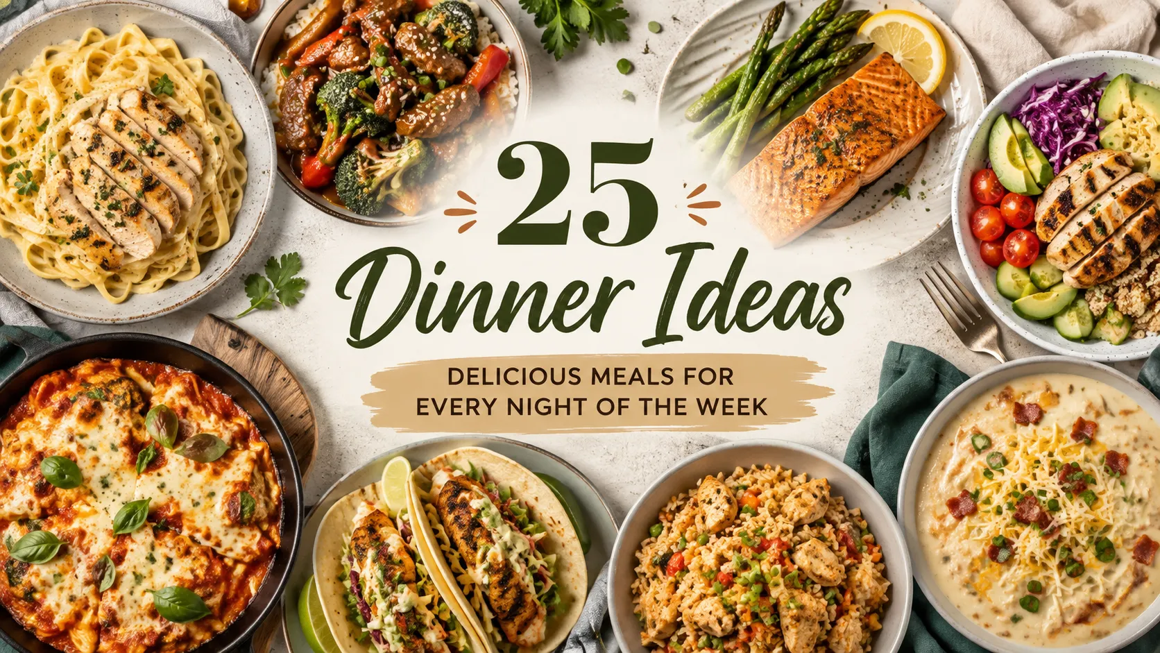 25 Dinner Ideas — easy recipes for tonight