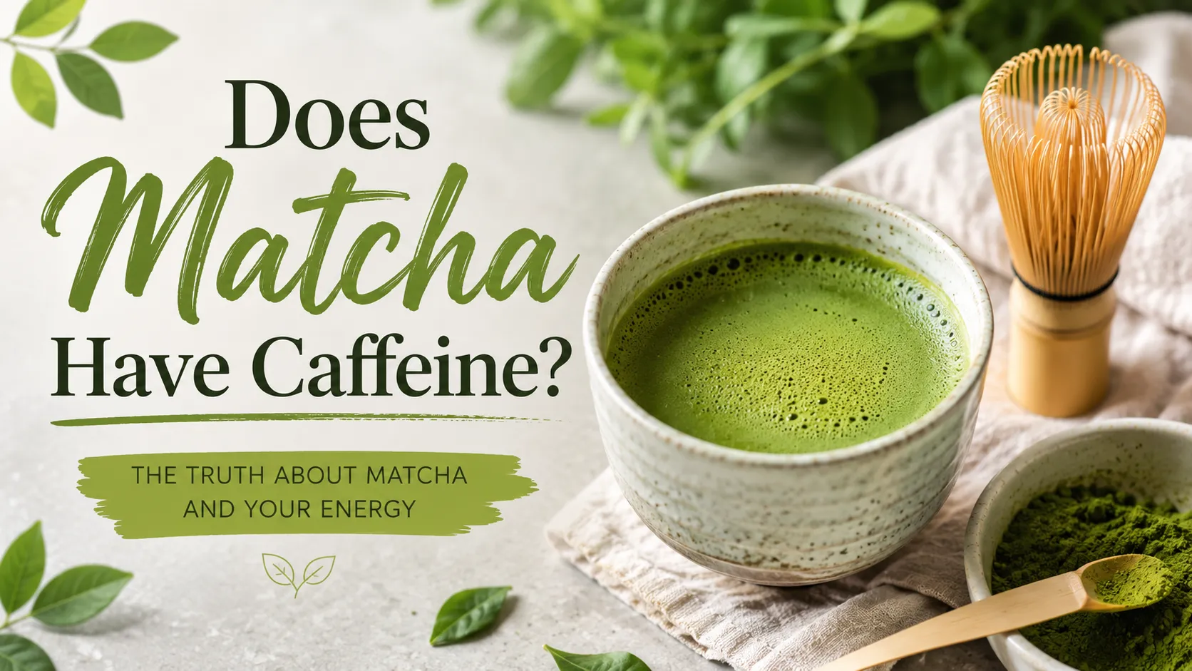 Matcha powder and tea with caffeine comparison chart